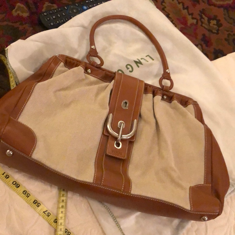 Tod’s bag AUTHENTIC purse canvas leather like new